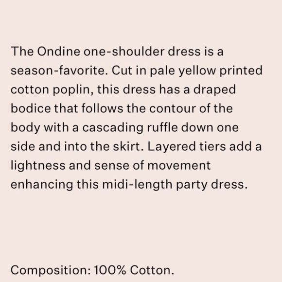 Ulla Johnson Ondine Cotton Poplin One-Shoulder Ruffle Dress Size XL NEW - Picture 9 of 9